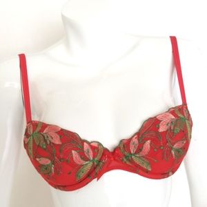 NWT Red Lace Push Up Bra (34A)